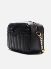BOLSA TIRACOLO PRETA COURO FRANCINE PEQUENA A 50023 0051 0068 AREZZO